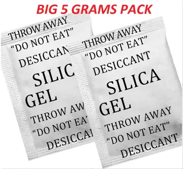 Silica Gel Packs 100 Packets 2 Gram Desiccant Moisture Absorber Oil  Resistant for Food Storage Safes 