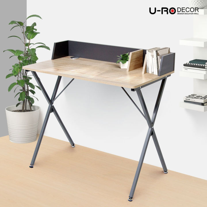 u-ro-decor-รุ่น-extreme-เอ็คซทรีม-สีโอ๊ค-ขาสีเทา-โต๊ะทำงานอเนกประสงค์-โต๊ะคอมพิวเตอร์-ยูโรเดคคอร์-working-desk-computer-desk