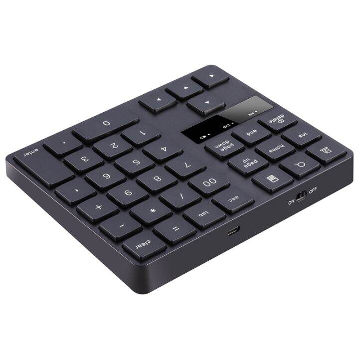 2.4G Wireless Numeric Keypad, Rechargeable Number Pad Keyboard with 35