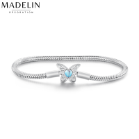 Madelin Bracelet S925 Platinum สร้อยข้อมือเงินแท้ชุบทองคำขาว สร้อยข้อมือผีเสื้อ สร้อยข้อมือชาร์ม