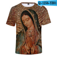 Our Lady of Guadalupe Mary Catholic Mexican of the highest quality t-shirt men of the summer with short sleeves t-shirt clothes shirt