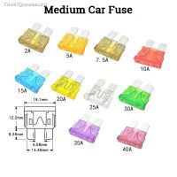 ☄☸㍿ 10/50/100pcs Aluminum Car Blade Fuse Kit for Car Boat Auto Accessories Small/Medium Size 3A 5A 7.5A 10A 15A 20A 25A 30A 35A 40A