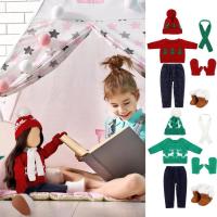 Doll Clothes for 18 Inch Dolls Cloth Christmas Doll Clothes for 18 Inch Dolls Comfortable Doll Toys Clothing Set Easy Cleaning with Boots Scarf Hat Trousers Sweater Gloves nice