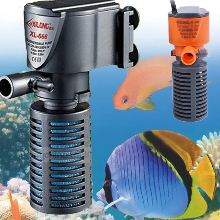 3 In 1 Mini Multi-function Aquarium Internal Filter Pump Oxygen For 