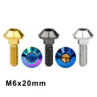 Weiqijie Titanium Bolt M6x 20mm Cone Head Screw for Yamaha Bicycle Motorcycle Brakes