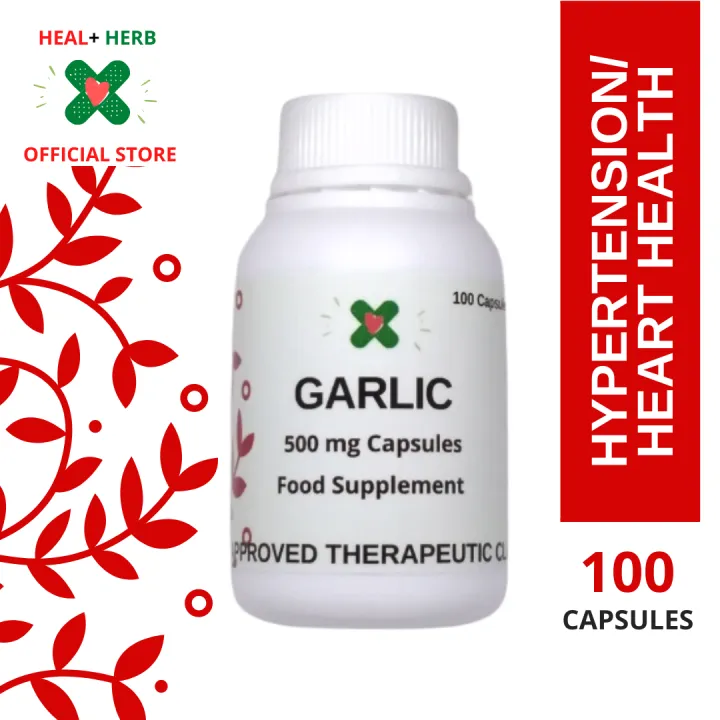 Garlic Capsules 100 Capsules 100 Organic Pure Natural Garlic
