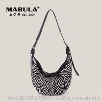 hot【DT】❅ஐ  MABULA  Canvas Half Shoulder With Pattern Large Capacity Crossbody Chest Fashion Purses