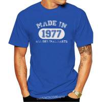 Men T Shirts Made In 1977 Tshirts All Original Parts Happy Birthday Popular Anniversary Tees Clothes Cotton