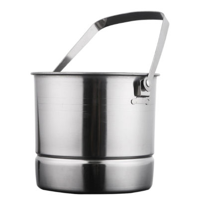 Ice Bucket Portable Stainless Steel Ice Bucket Champagne Ice Bucket Bar Ice Bucket Metal Bucket with Water Barrier 1L