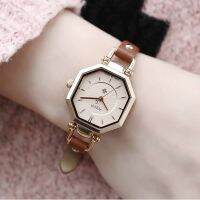 Julishi Fashion Womens Watch Versatile Polygon Small Sugar Cube Korean Waterproof Genuine Leather Student Versatile Ins Style 【JYUE】