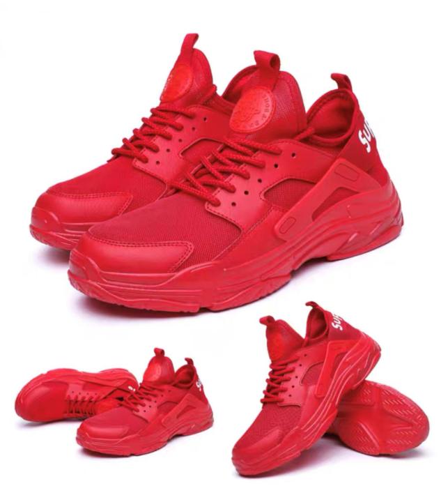 รองเท้าผ้าใบ-รองเท้าผู้ชาย-รองเท้ากีฬา-รองเท้าผู้หญิง-แฟชั่นเกาหลี-new-fashion-สีแดง-รุ่น-s830