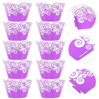 Chaoshihui 50pcs Hollow Cupcake Liners Hollow Out Cupcake Wrapper Muffin Muffin Edging Liners