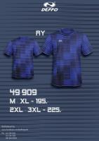 เสื้อฟุตบอลคอกลมพิมพ์ลาย DEFFO 49-909