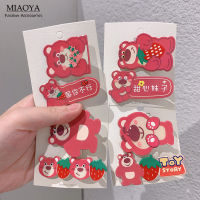 MIAOYA Fashion Jewelry Shop Lotso ชุดปิ่นปักผมอะคริลิก2ชิ้นสำหรับผู้หญิงอุปกรณ์เสริมลายหมีของขวัญเด็ก