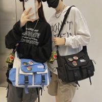 ☈ 2022 Japanese Simple Messenger Bag Pouch Nylon Waterproof Canvas Handbag Shoulder Crossbody Bags for Women Men Satchels Bolsas
