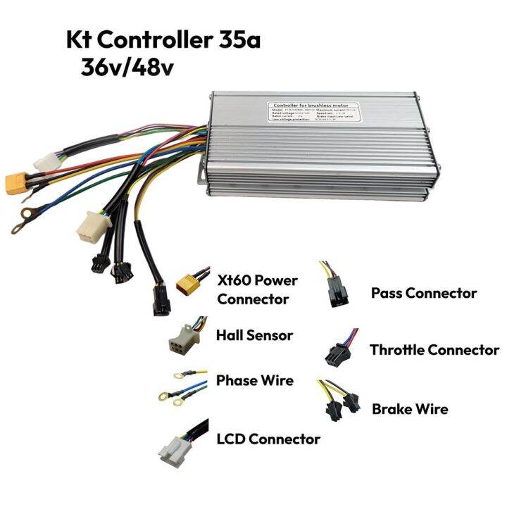 รายงาน-brushless-motor-controller-dc-36v48v-1000-1500w-35a-kt-controller-สำหรับ-e-scooter-ไฟฟ้าจักรยาน-accessore-ถั่ว