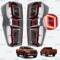 iBarod ชุด ไฟท้าย ไฟท้าย LED ข้างซ้าย+ขวา สีสโมค สำหรับ Isuzu/Holden D-Max Hi-Lander V-Cross 4x2 4x4 ปี 2020-2021