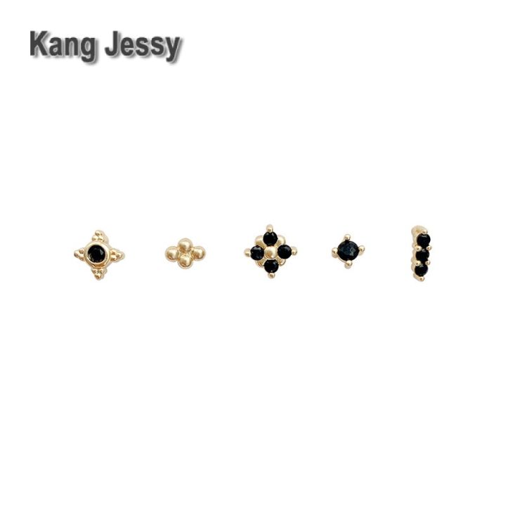 kang-jessy-s925-ต่างหูเพทายขนาดเล็กและสวยงามสไตล์เกาหลีแบบเข็มเงินชุดเรียบง่ายต่างหูแบบเดียวกับที่นิยมในโลกออนไลน์แบบเดียวกับผู้หญิง