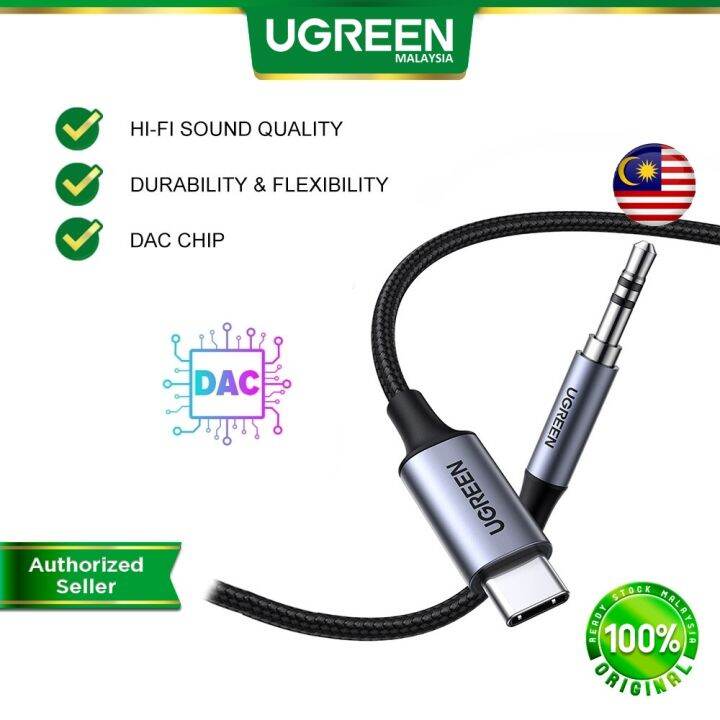 UGREEN USB C to Aux 3.5mm Audio Adapter Type C Jack Headphone DAC Chips