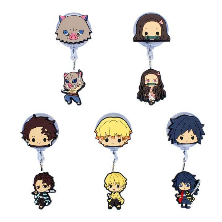 INAGREE Kamado Nezuko Demon Slayer Badge Reel ID Card Clips Kimetsu No