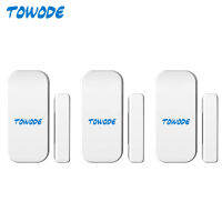 TOWODE 3PCS Wireless DoorWindow Sensor Detector Home Security 433Mhz Anti-Theft Alarm Door Sensor For W18 K52 G34 G60 Alarm Kit