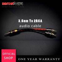 HIFI 3.5mm To 2 RCA Audio Cable For Desktop Amplifier / Stereo Audio Cable 10cm 15cm 20cm NO1100