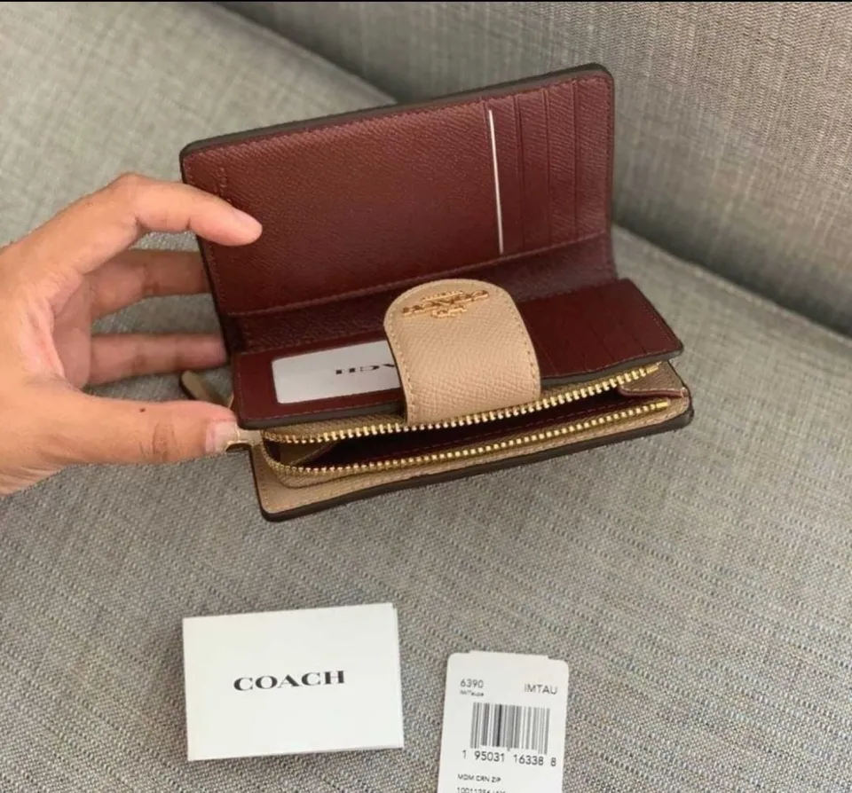 Buy Free Shipping [Coach] COACH Wallet (Folded Wallet) F06390 6390  Waterfall Cross Grain Leather Medium Corner Zip Wallet Ladies [Outlet]  [Brand] [Parallel Import] from Japan - Buy authentic Plus exclusive items  from