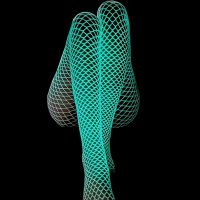 Caiy MALL Luminous Glowing Fishnet Socks Glow In The Dark Fishnet Stockings Leggings