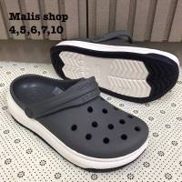 รองเท้า Crocs รองเท้าลำลองผู้ใหญ่ รองเท้าแตะผู้ชาย ครอส (สีเทา)