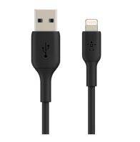 CHARGER CABLE (สายชาร์จ) BELKIN PVC FOR LIGHTNING 1 METER BLACK (CAA001bt1MBK)