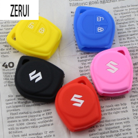 ZR สำหรับ Auto Remote Key Cover ผิวซิลิโคนสำหรับ Suzuki Grand Vitara Swift Liana SX4 Alto Jimny Shell FOB 2ปุ่ม