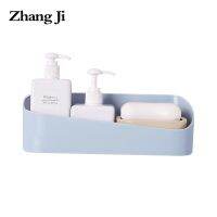 ❀ Zhangji High Traceless Shelf Quality ABS Bathroom Kitchen No Drill Self Adhesive Wall Storage box Bathroom Accessory