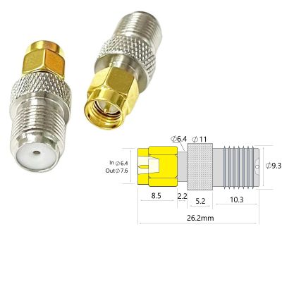 1PC  SMA Male Female to F Plug Jack RF Adapter Connector Data Drawing Straight Type Wholesale New Electrical Connectors