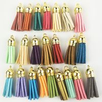 【YF】▤  60pcs 38mm Leather Tassel Keychain Cellphone Straps Jewelry Fringe Suede Pendant Findings