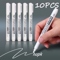 ปากกามาร์กเกอร์สีขาวกันน้ำมันปากกาเขียนหนังไม้ปากกาเจลสำหรับปากกาเขียนยางรถปากกาวาดลายเส้น