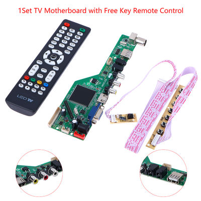 xunxingqie 1ชุด LCD TV เมนบอร์ด Drive BOARD RR52C.03A รองรับ DVB-T DVB-T2พร้อมรีโมทคอนโทรลฟรี