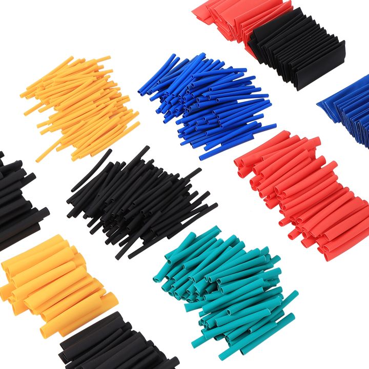 ；【‘； 530Pcs Polyolefin Shrinking Assorted Heat Shrink Multicolor Wire Cable Insulated Sleeving Tube Set 2:1 Waterproof Pipe Sleeve