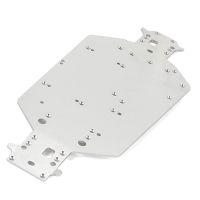 For HSP 1/10 Aluminum Alloy Base Plate RC Car Bottom Plate 04001 Chassis 94111 Cart 94170 94107,Modified and Upgraded Accessories Silver