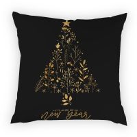 Festival Style Cover Pillow Pillow Covers Cover Pillow Christmas Pattern Black Home Decor English Letters Printing Kissenbezug