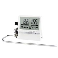 Food Digital Thermometer Probe Meat Kitchen Meter Cooking Alarm Timer BBQ Water Milk Oil Liquid Heating Grill Oven Thermometer