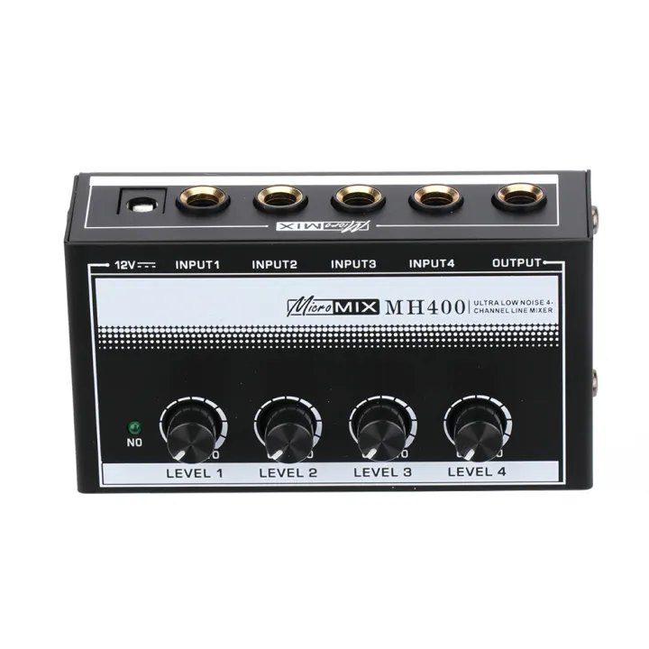 4 Channels Sound Console Mixer Mini Music Mixer Headphone Amp Mixer Low