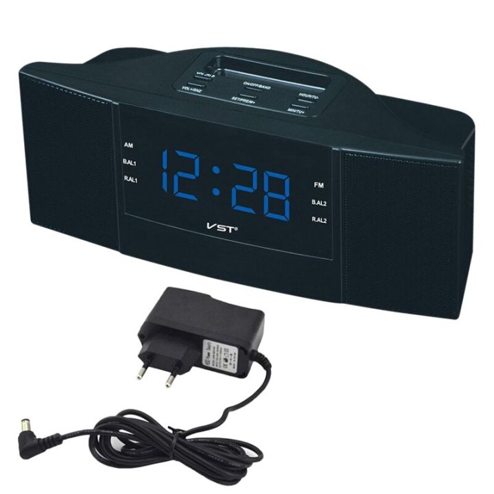 worth-buy-ระบบเตือนภัยแบบดูอัล-vst-907สวยงามนาฬิกาติดตามการนอน-am-fm-วิทยุพร้อมจอแสดงผล-led-ปลั๊กยุโรป
