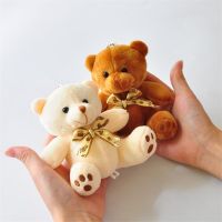 【CC】 1pcs Hot Sale 10CM Kawaii Small Bears Stuffed Animals Fluffy Dolls Soft Kids Pendant Keychains
