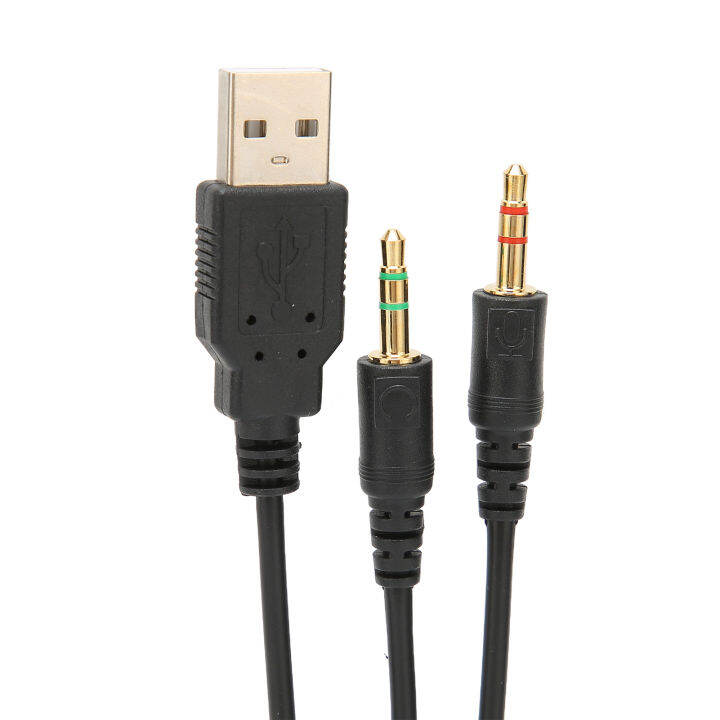 หูฟังลดเสียงรบกวนลดสายลำโพงมีเสถียรภาพสายออดิโออะไหล่-usb-2เมตรและทองแดงปราศจากออกซิเจน3-5มม-สำหรับ-arctis-5