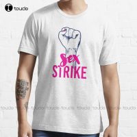 Sex Strike Trending T-Shirt Abortion Ban MenS White T-Shirts Funny Art Streetwear Cartoon Tee Fashion Tshirt Summer Xs-5Xl New