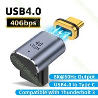 [BZhang] USB4.0 40Gbps อะแดปเตอร์แม่เหล็ก USB C ถึง Type C 100W สายแปลงแม่เหล็กชาร์จเร็ว8K 60Hz Thunderbolt3อะแดปเตอร์ USB Type C