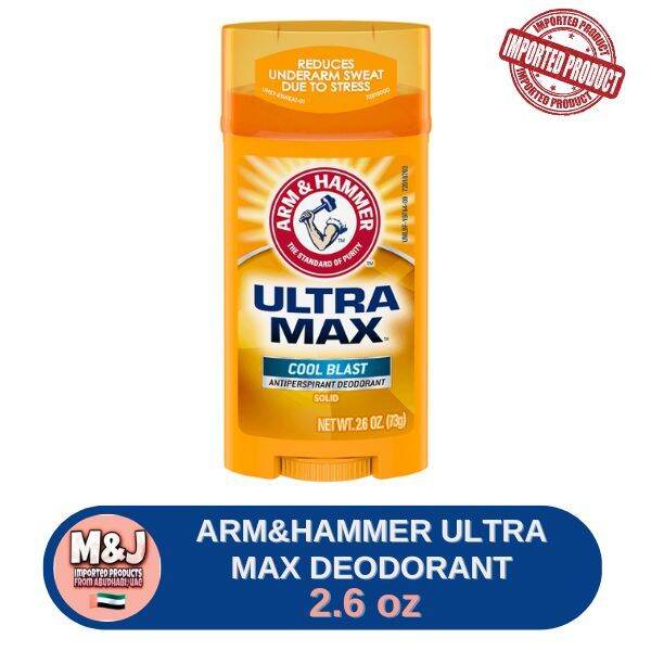 ARM & HAMMER ULTRAMAX, Solid Antiperspirant Deodorant, Cool Blast, 2.6