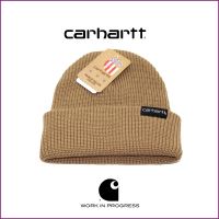 ✖Call☈Carhartt หมวก Carhartt สำหรับผู้ชายและผู้หญิงฉียงหนาสองชั้นหมวกถักใหญ่รอบศีรษะหมวกอบอุ่นเย็น