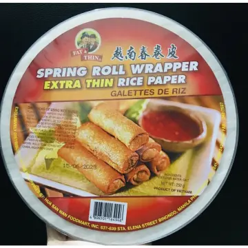 FAT&THIN SPRING ROLL WRAPPER RICE PAPER 250G (U)