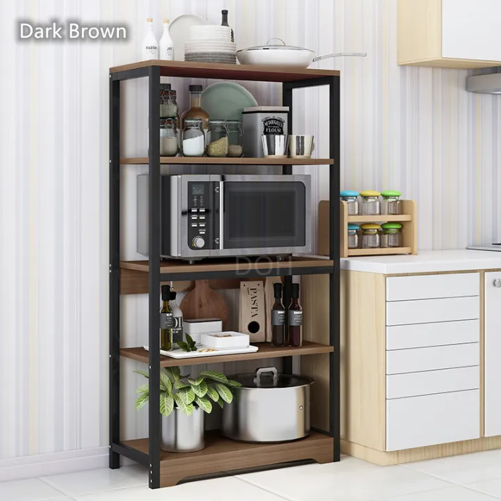 Kitchen Cabinet Modern Wood Home Kitchen Storage Shelf Display Multifunction Microwave Oven Sideboards Table Desk 126cm